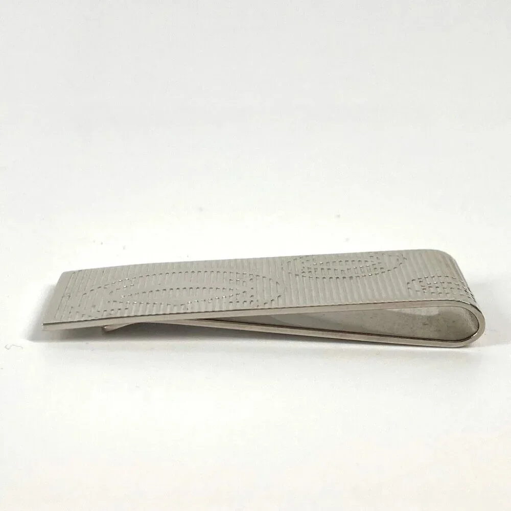 CARTIER logo Wallet Money clip SS Silver